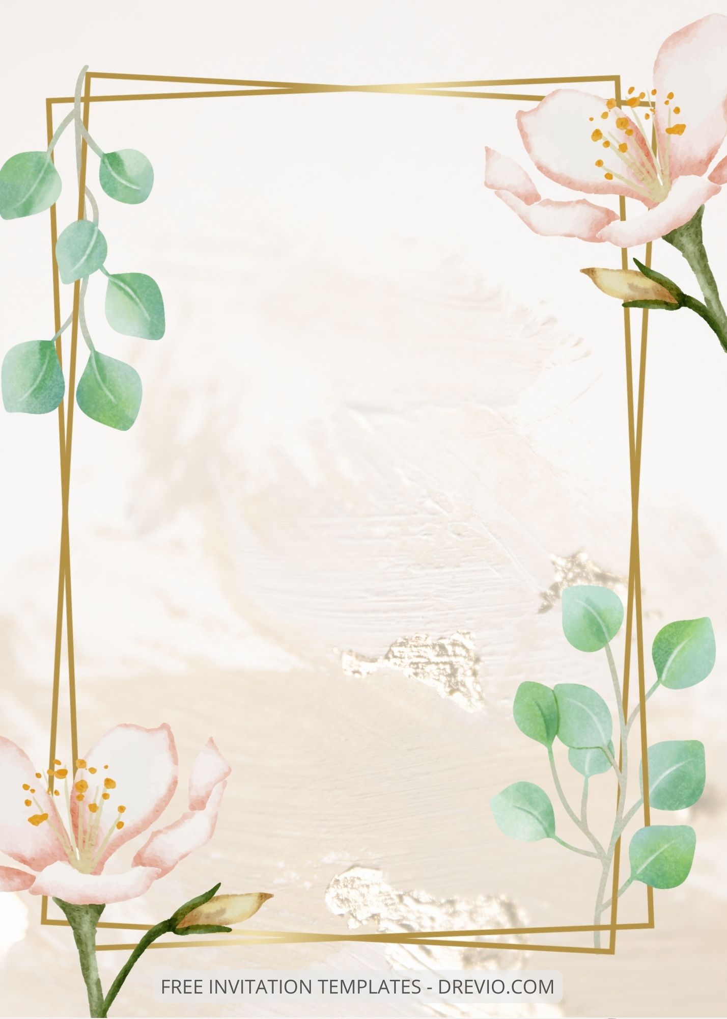 ( Free ) 7+ Pink Anemone Canva Wedding Invitation Templates Five