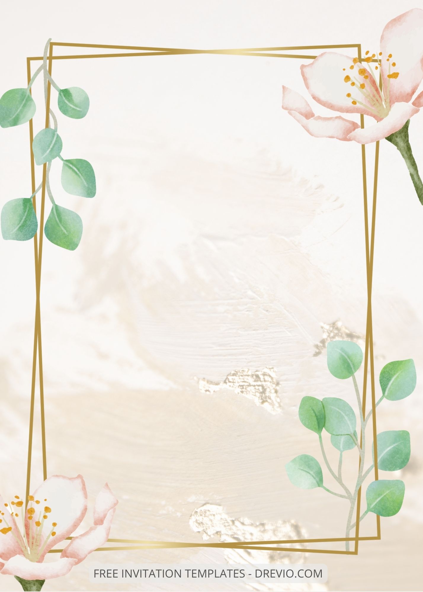 ( Free ) 7+ Pink Anemone Canva Wedding Invitation Templates FOur