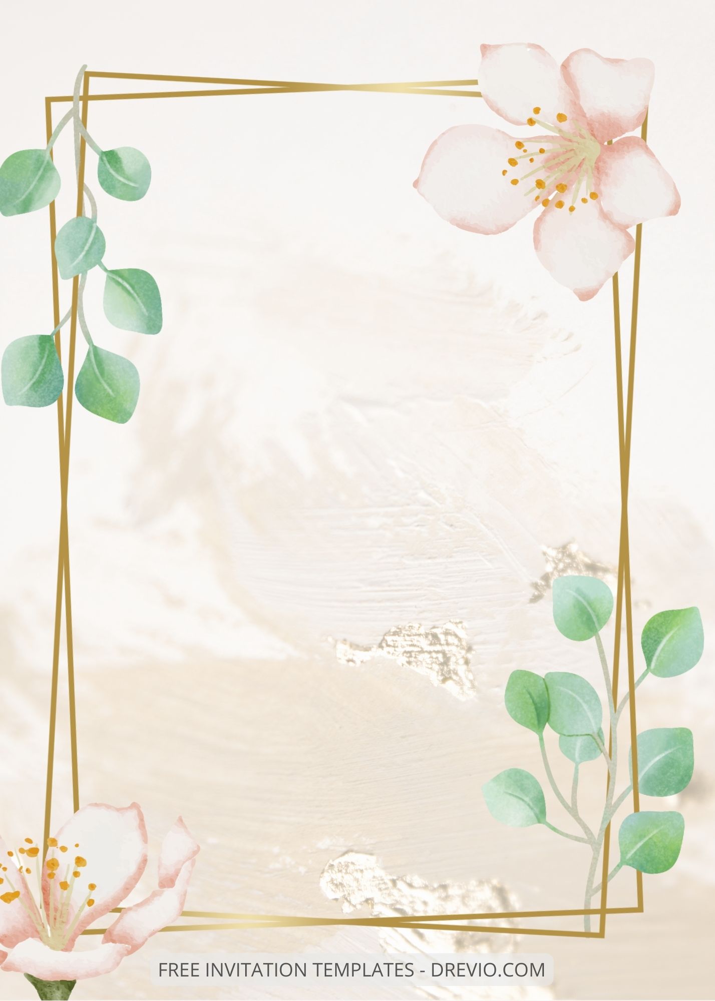 ( Free ) 7+ Pink Anemone Canva Wedding Invitation Templates Three