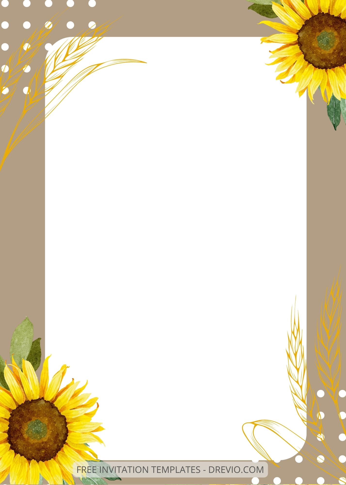  Free 8 Happy Sunflower Canva Wedding Invitation Templates Five Download Hundreds FREE