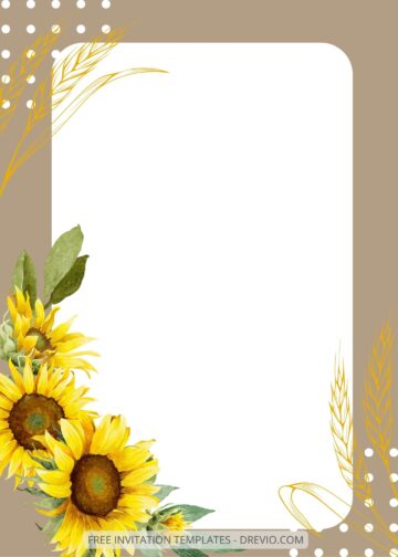 8+ Happy Sunflower Wedding Invitation Templates | Download Hundreds ...