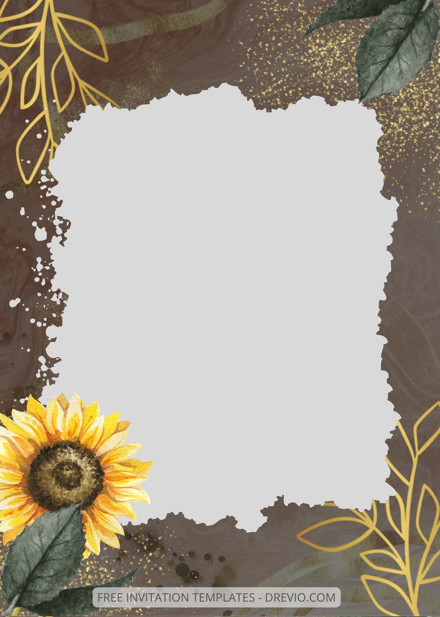 ( Free ) 8+ Shining Sunflower Canva Wedding Invitation Templates FIve