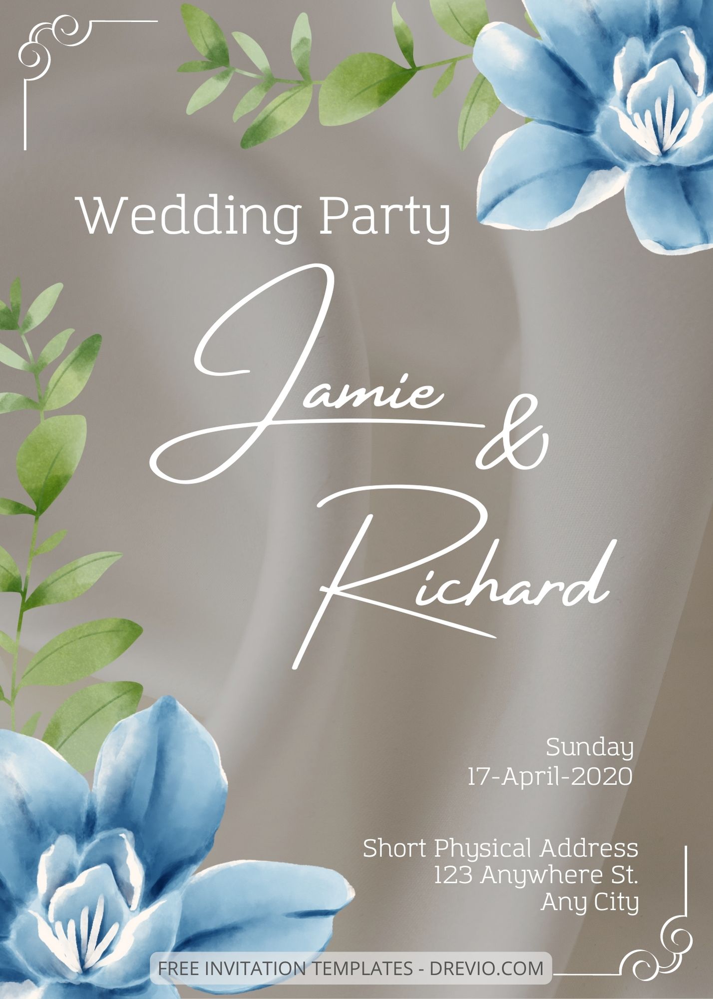 ( Free ) 8+ Watercolor Wildflower Canva Wedding Invitation Templates