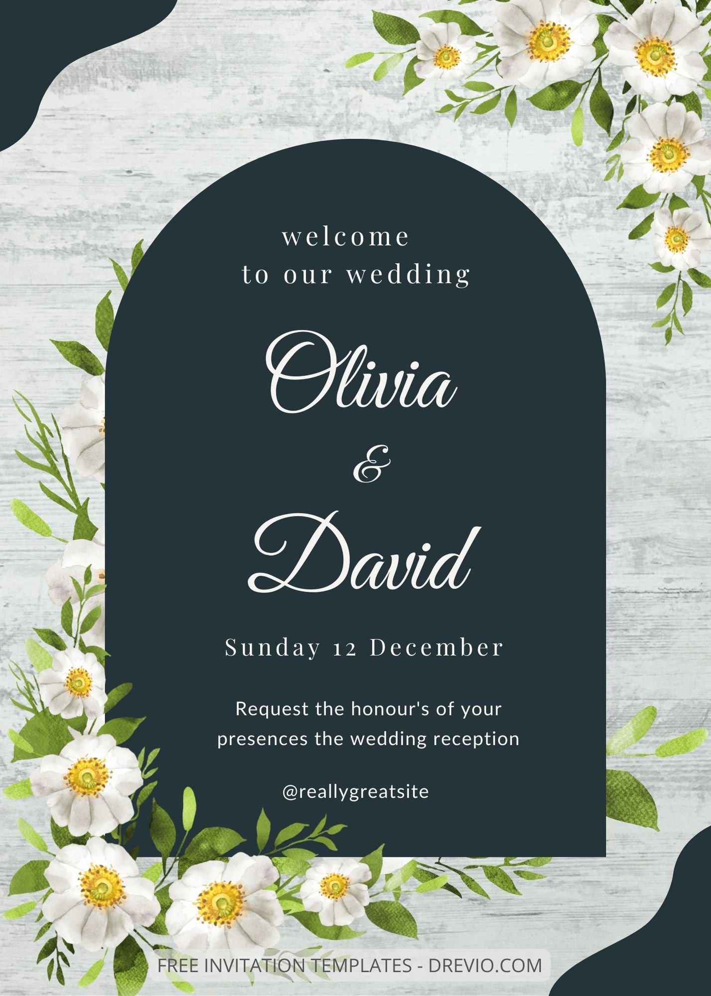 ( Free ) 8+ White Watercolor Floral Canva Wedding Invitation Templates