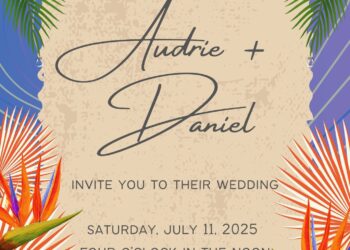 ( Free ) 9+ Tropical Beach Canva Wedding Invitation Templates