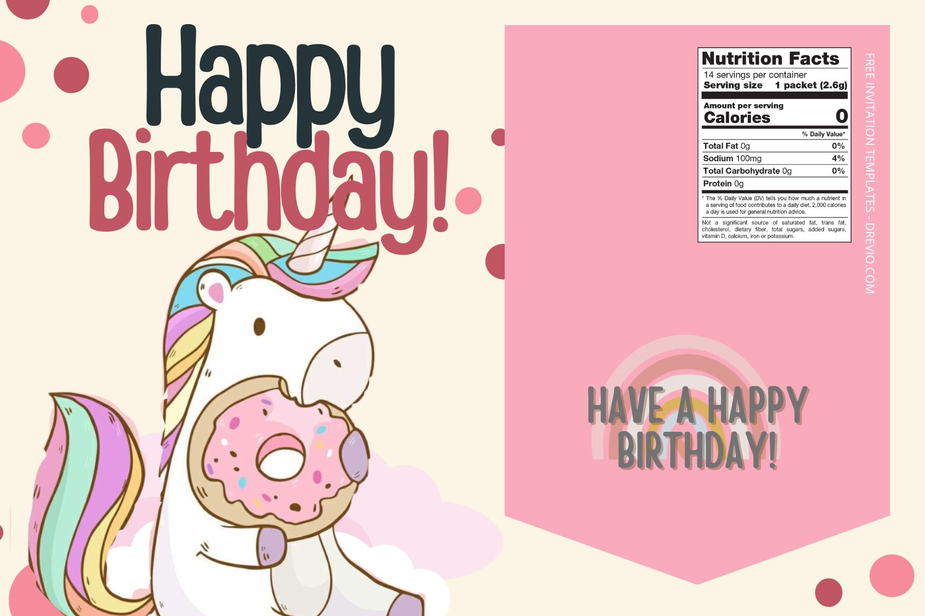 (Free Editable) Unicorn Themes Canva Birthday Water Bottle Labels One