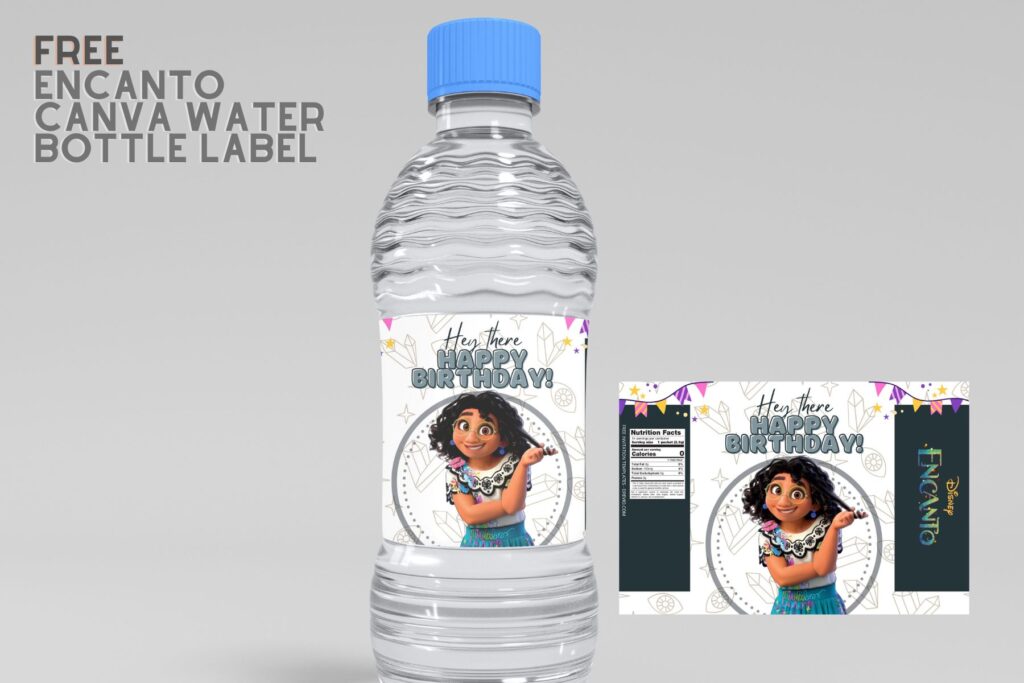 Free Encanto Canva Birthday Water Bottle Labels Drevio Free And