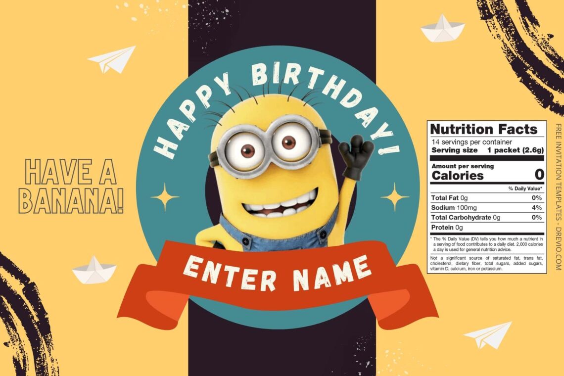 free-minions-canva-birthday-water-bottle-label-four-download