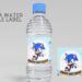 (Free) Sonic Canva Birthday Water Bottle Labels