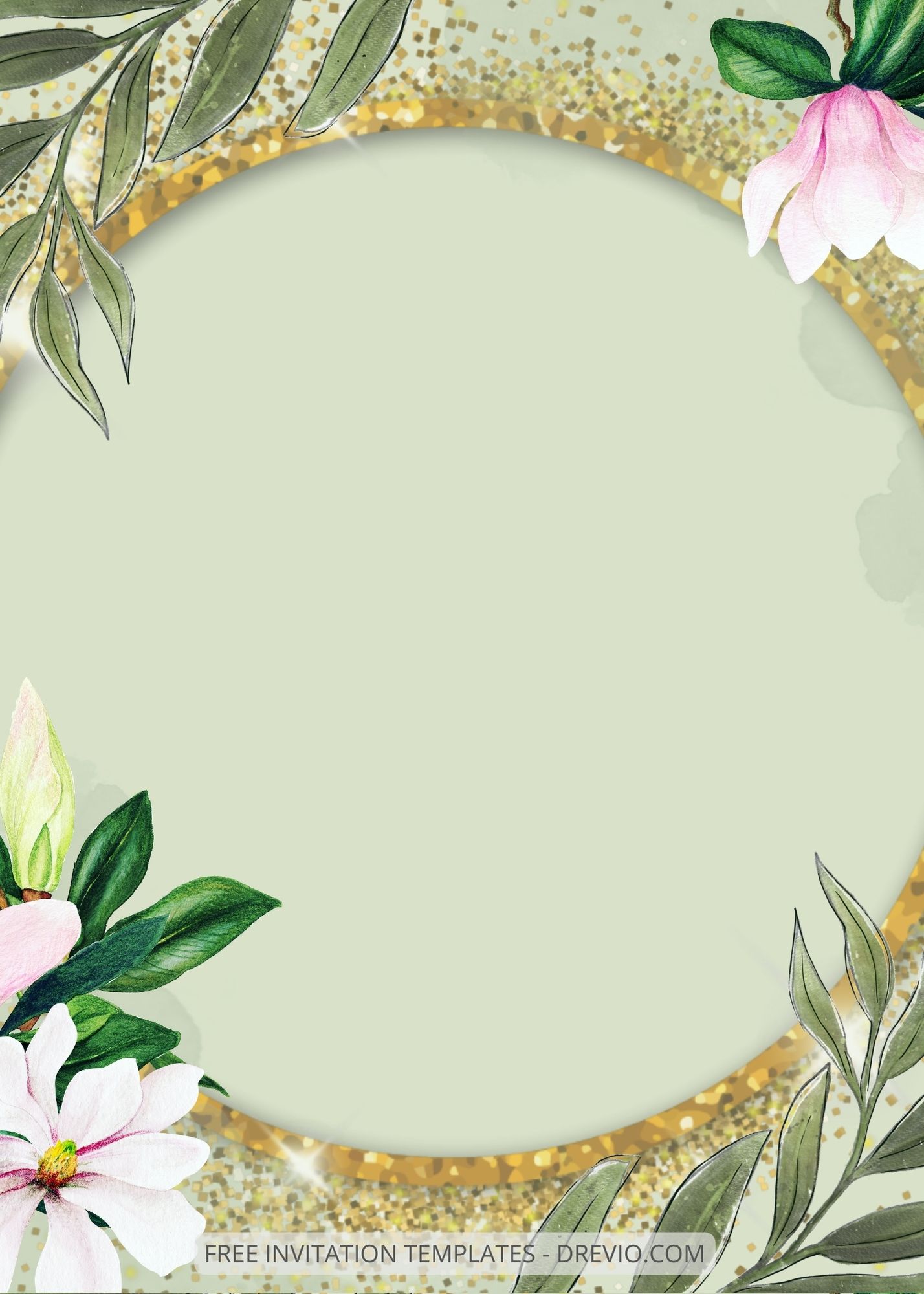 ( Free ) Sparkly Lily Canva Wedding Invitation Templates Four