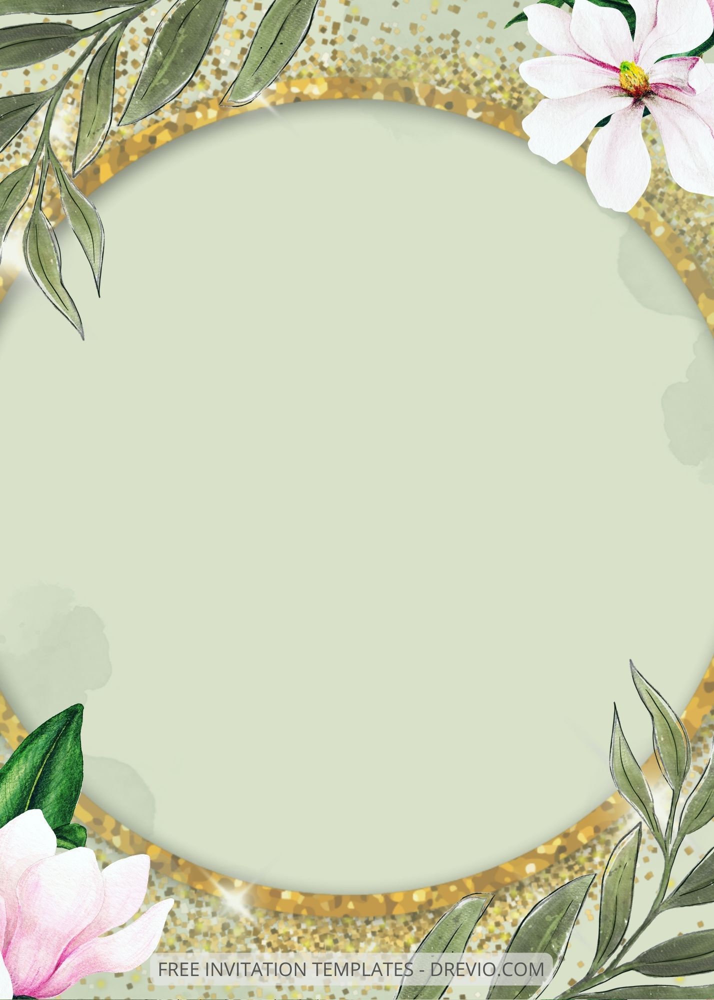 ( Free ) Sparkly Lily Canva Wedding Invitation Templates Two