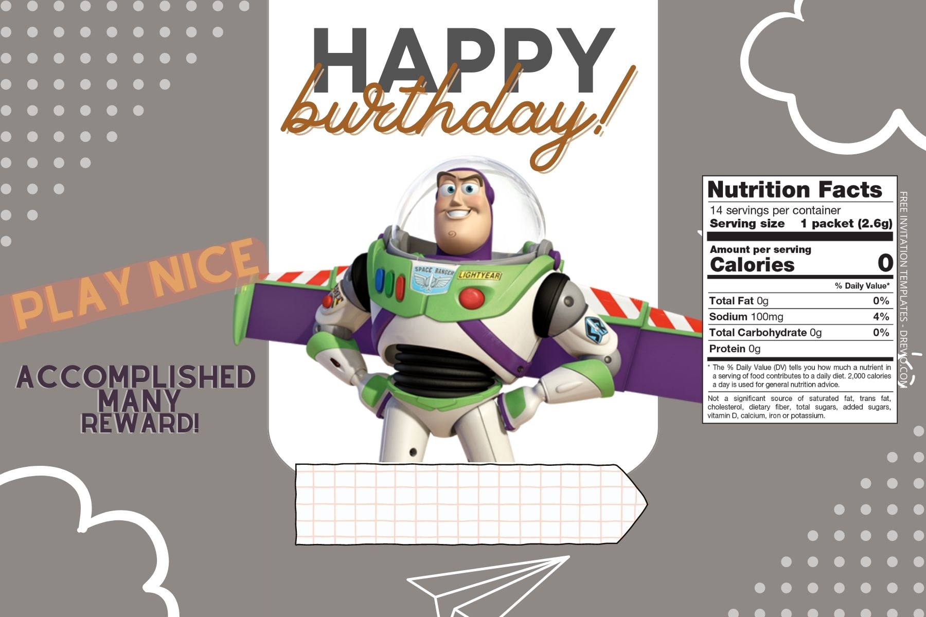 (Free) Toy Story Canva Birthday Water Bottle Labels Four