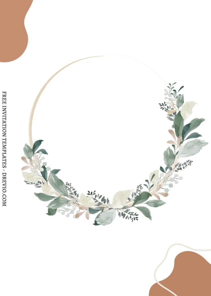 Invitation Template of FREE PRINTABLE - 9+ Greenery Wreath Canva Birthday Invitation Templates 17