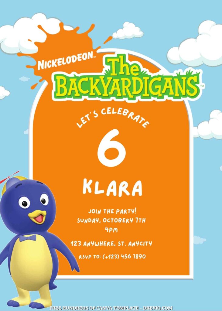 Invitation Template of FREE - 20+ The Backyardigans Canva Birthday Invitation Templates 1