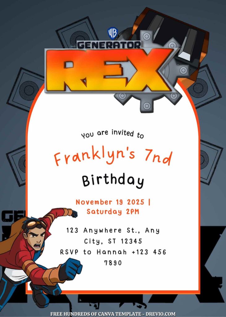 Free Generator Rex Birthday Invitations 