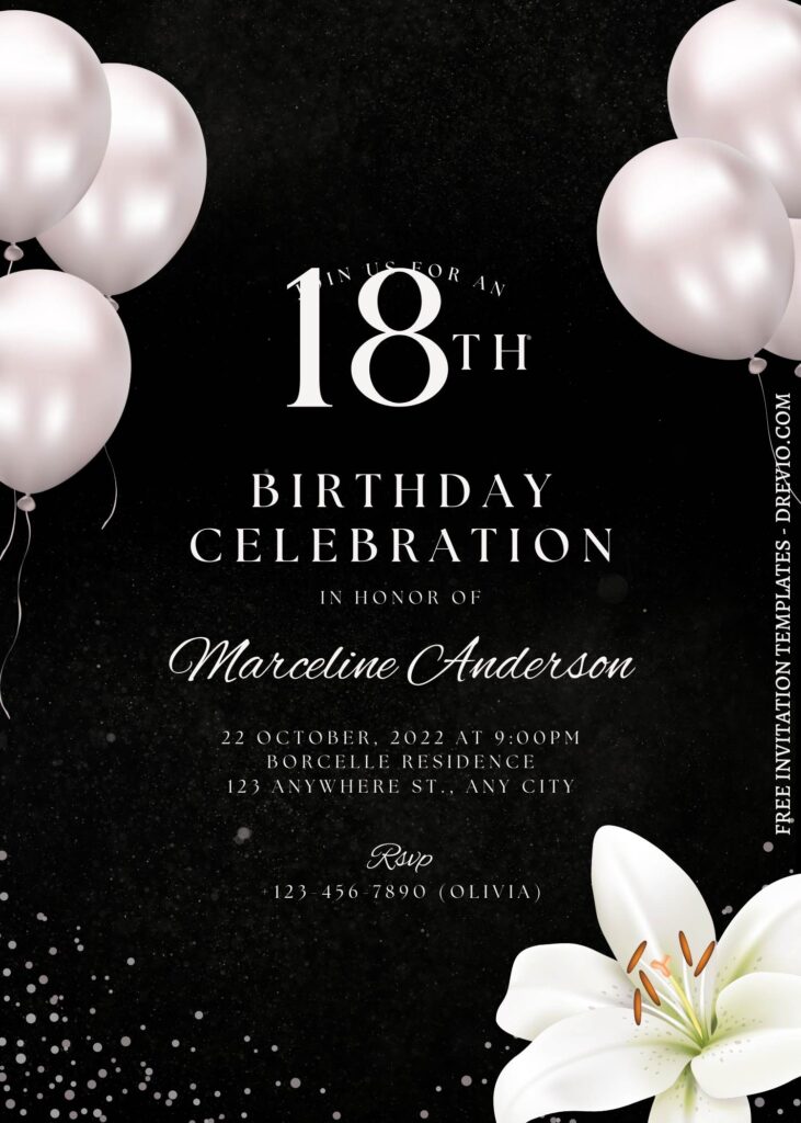 Invitation Template of FREE EDITABLE - 10+ Daydream Lily Canva Birthday Invitation Templates 10