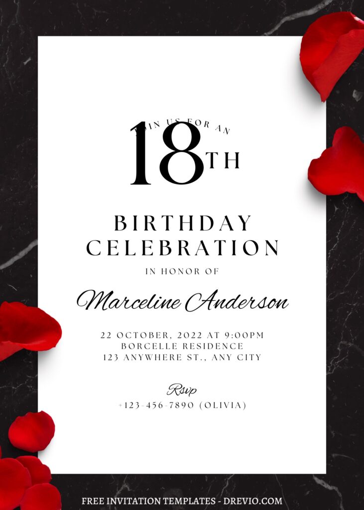 Invitation Template of FREE EDITABLE - 10+ Monochromatic Editable Canva Templates 10