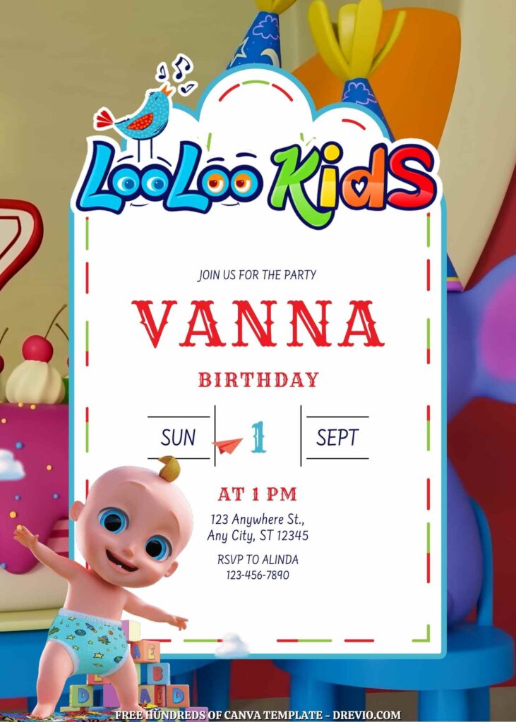 Free LooLoo Kids Birthday Invitatons