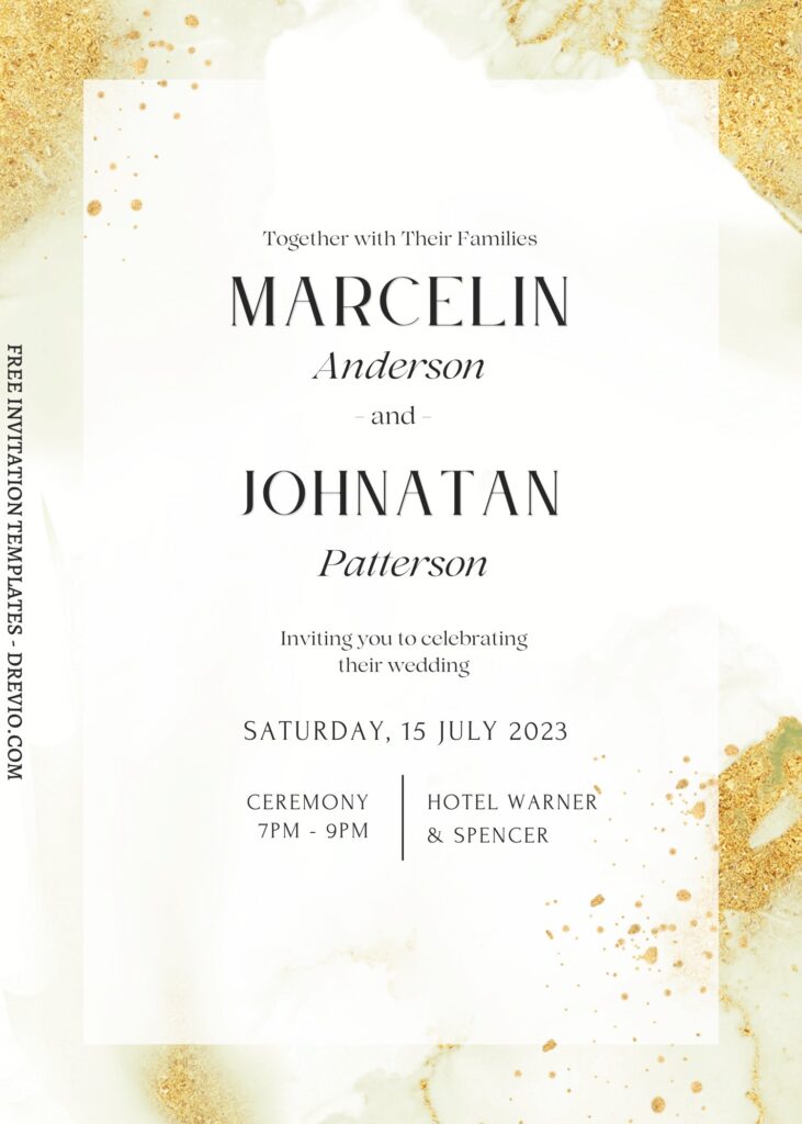 Invitation Template of FREE EDITABLE - 10+ Gleaming Gold Floral Editable Canva Templates 2