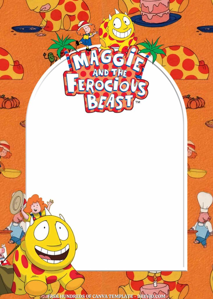 Invitation Template of FREE - 14+ Maggie and the Ferocious Beast Canva Birthday Invitation Templates 10