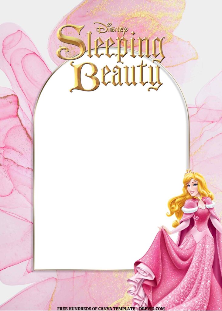 Invitation Template of FREE EDITABLE - 16 Sleeping Beauty Canva Templates 10