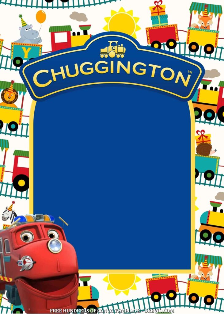 Invitation Template of 20+ Chuggington Canva Birthday Invitation Templates 6