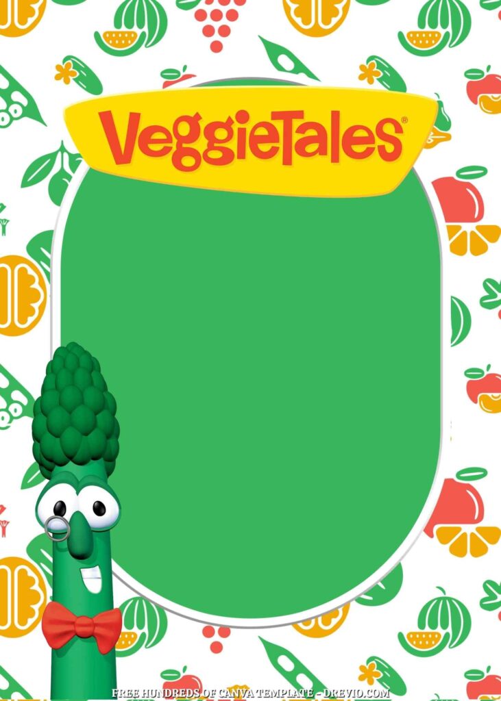 Invitation Template of 20+ VeggieTales Canva Birthday Invitation Templates 6