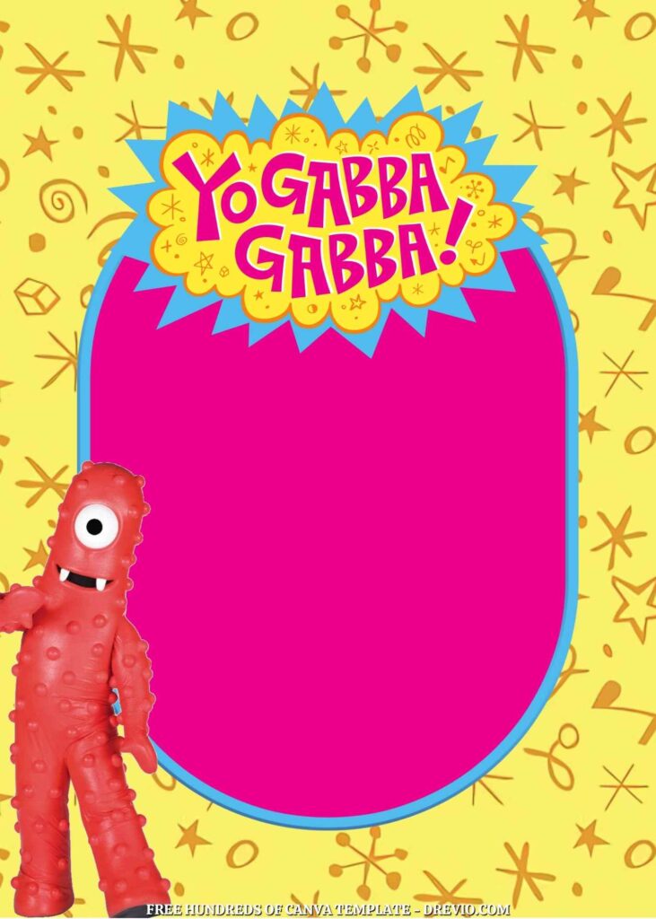 Invitation Template of 20+ Yo Gabba Gabba Canva Birthday Invitation Templates 5