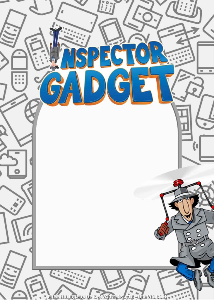 Invitation Template of 14+ Inspector Gadget Canva Birthday Invitation Templates 3