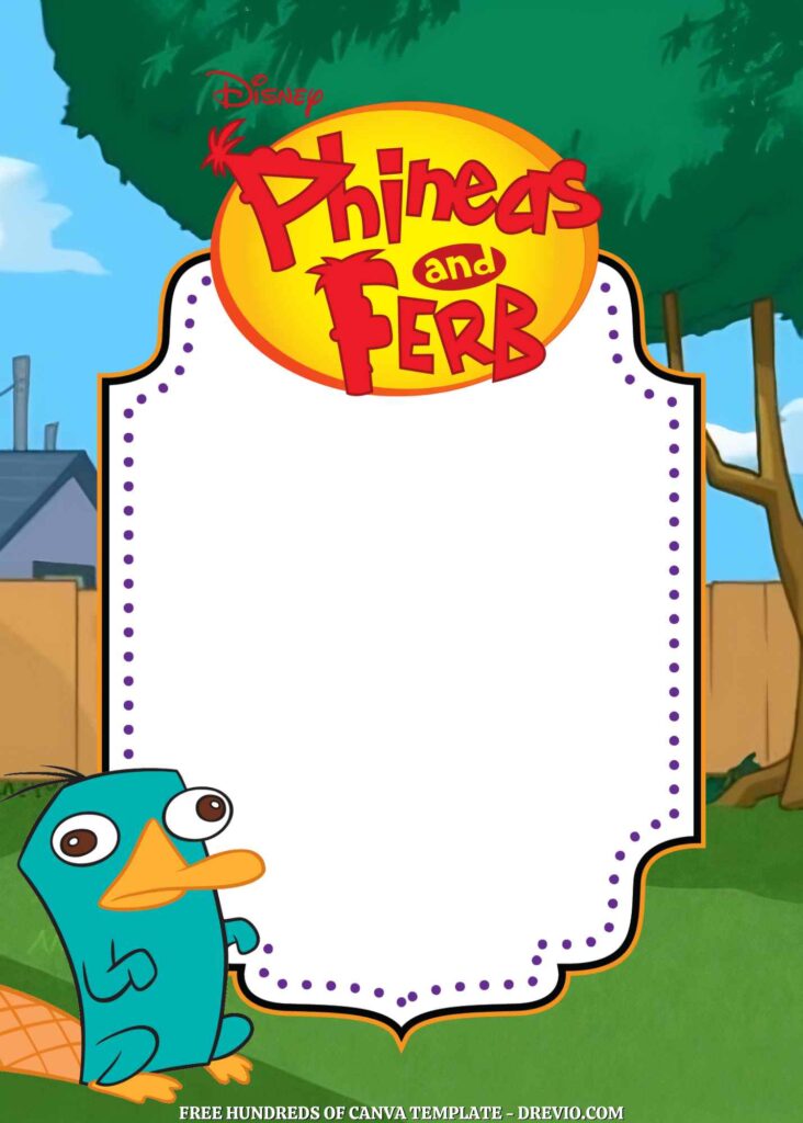 Invitation Template of 14+ Phineas and Ferb Canva Birthday Invitation Templates 4