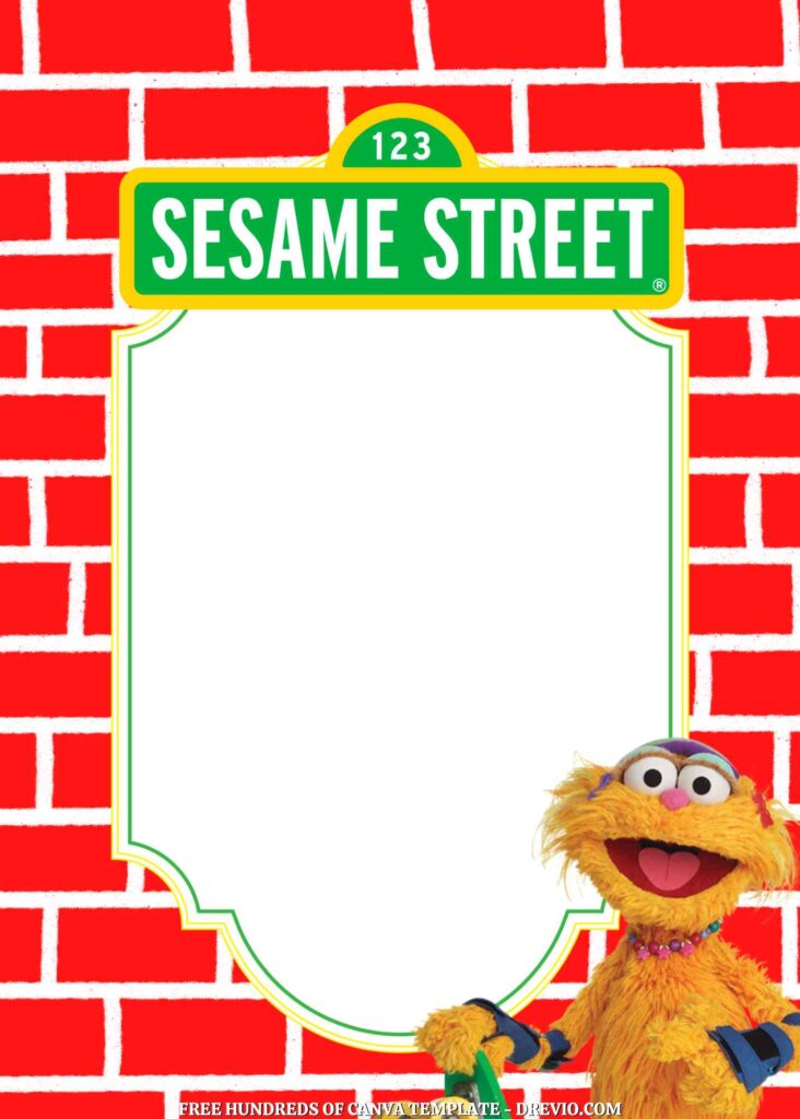 Invitation Template of 18+ Sesame Street Canva Birthday Invitation Templates 5