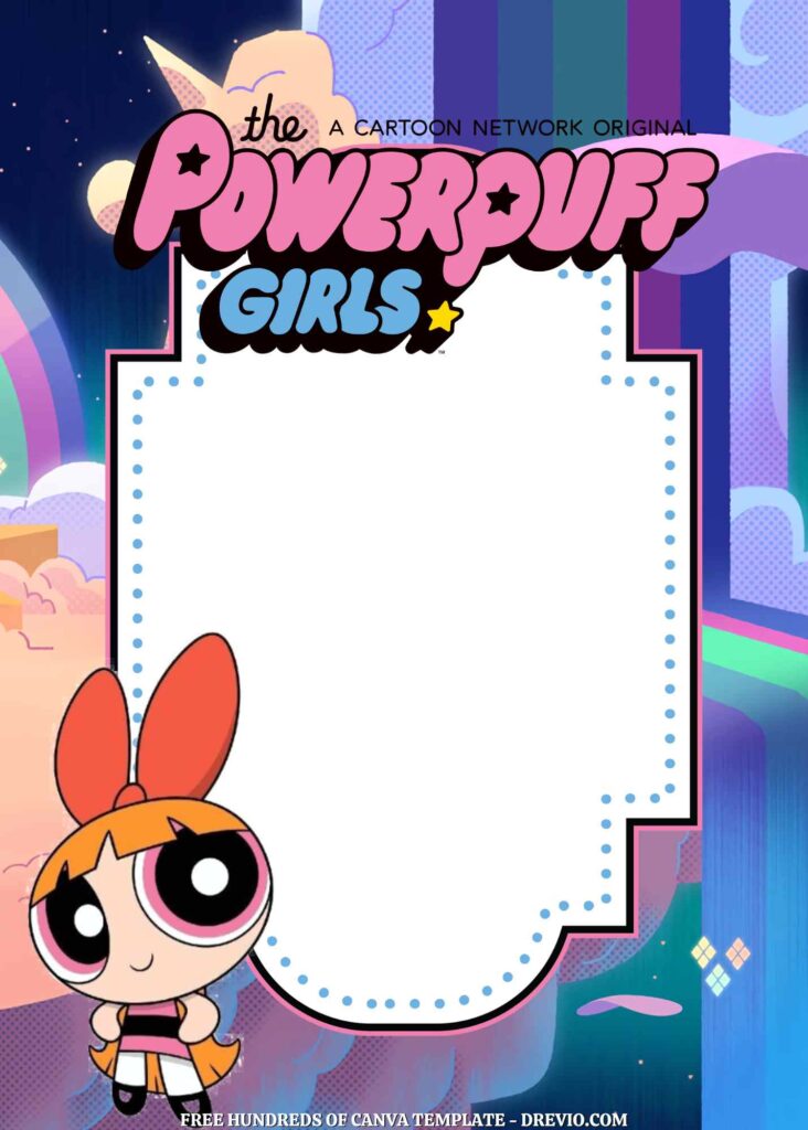 Invitation Template of 18+ The Powerpuff Girls Canva Birthday Invitation Templates 6