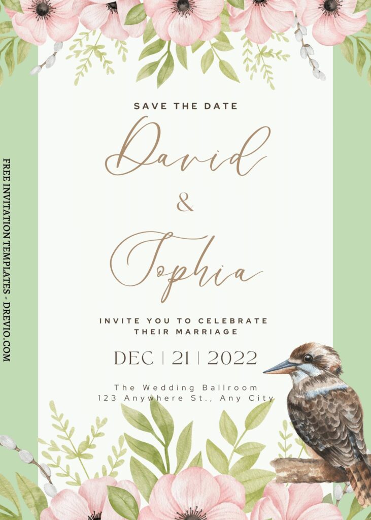 Invitation Template of FREE EDITABLE - 11+ Dusty Anemone Canva Wedding Invitation Templates 2