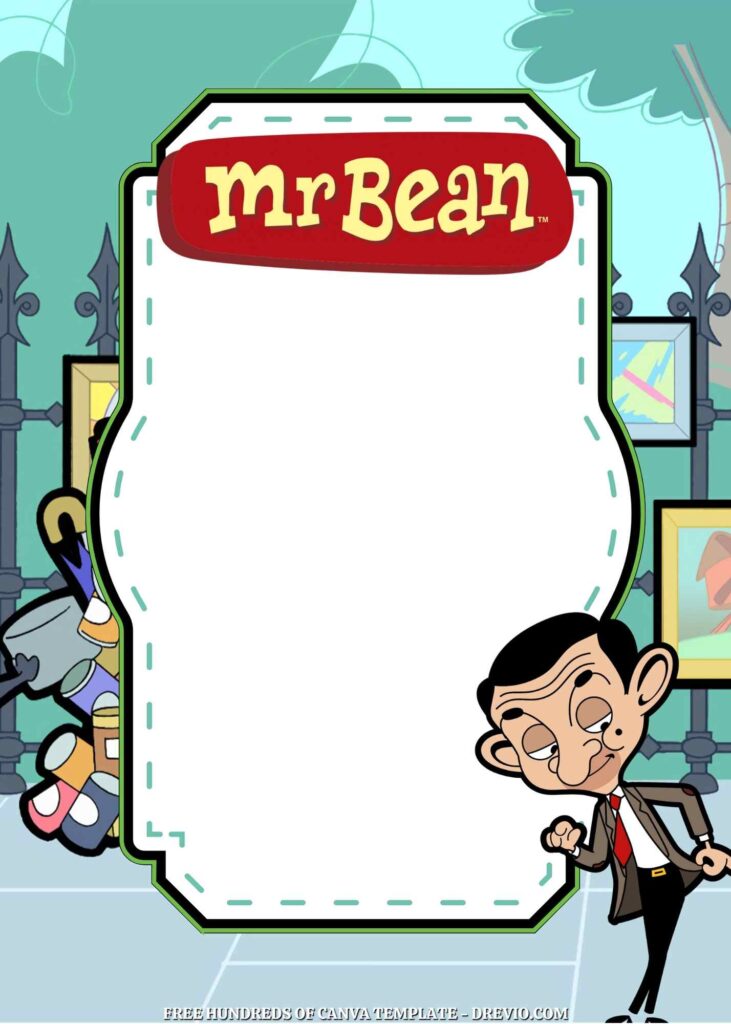 Invitation Template of 22+ Mr. Bean The Animated Series Canva Birthday Invitation Templates 5