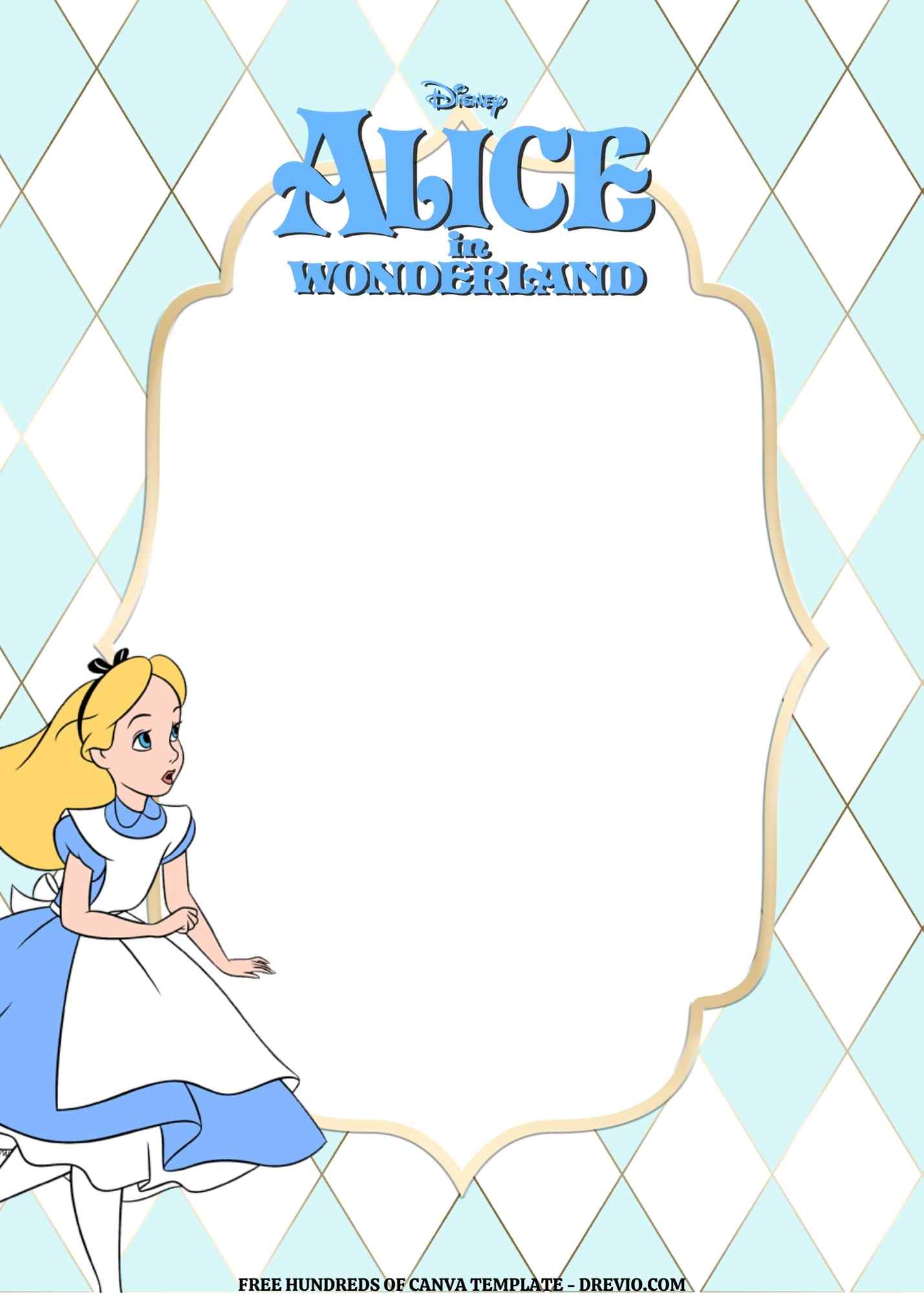 Alice in Wonderland wrapping paper DIY + FREE PRINTABLE