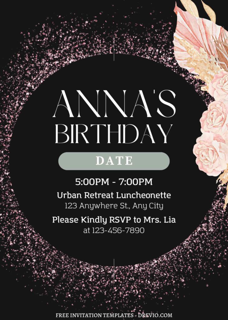 Invitation Template of FREE EDITABLE - 11+ Luxury Gold Birthday Editable Canva Templates 2