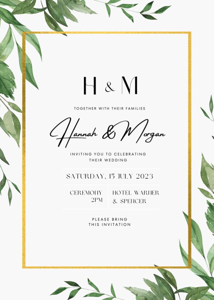 Invitation Template of FREE PRINTABLE - 11+ Botanical Eucalyptus Editable Canva Templates 2