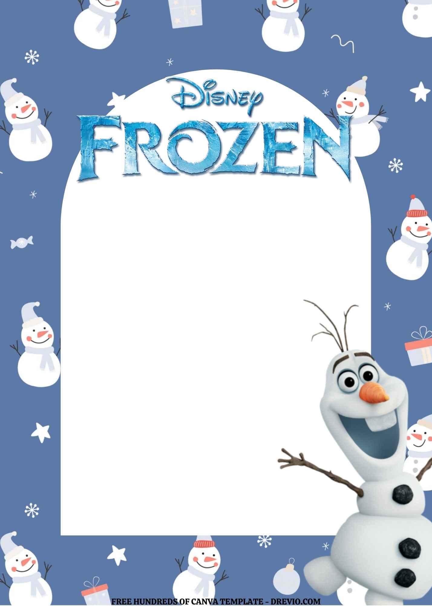 frozen invitation blank template