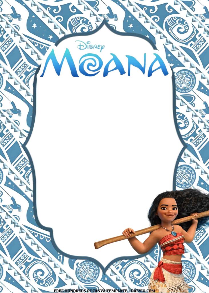 Invitation Template of FREE EDITABLE - 16 Moana Canva Templates 7