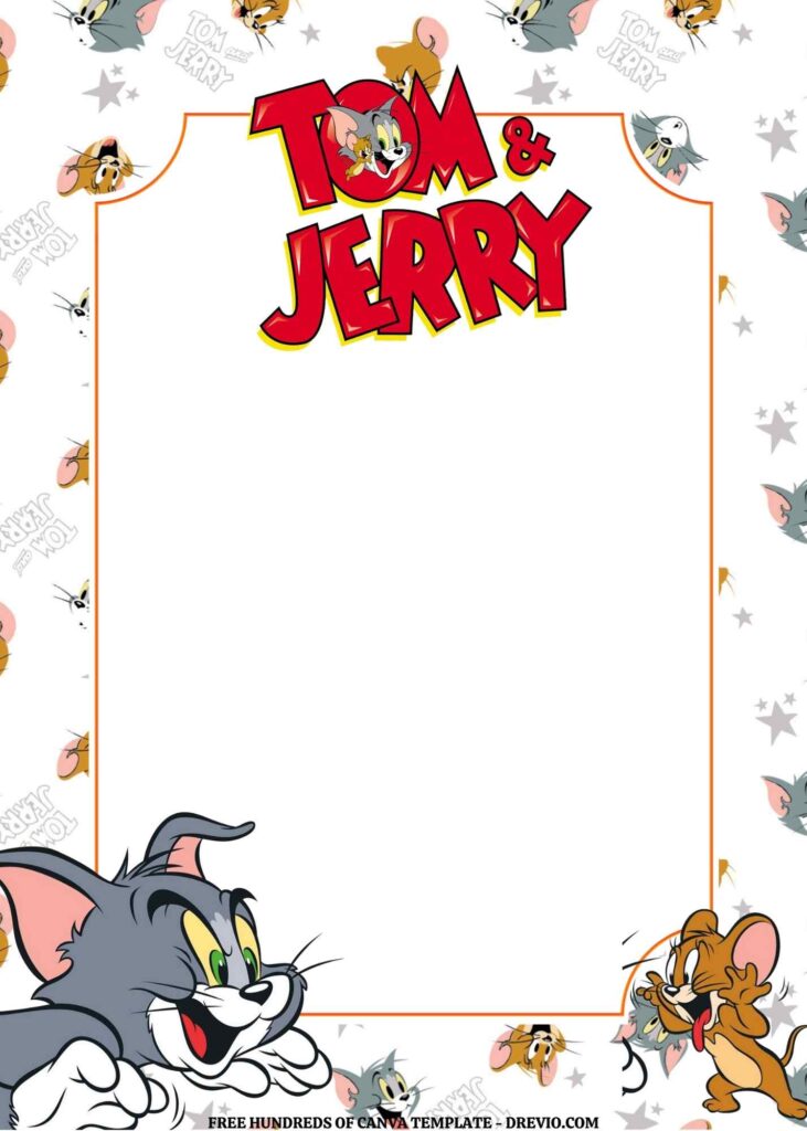 Invitation Template of FREE EDITABLE - 18+ Tom and Jerry Canva Birthday Invitation Templates 9