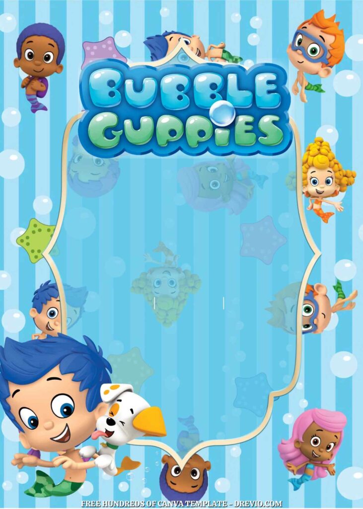 Invitation Template of FREE - 20+ Bubble Guppies Birthday Canva Invitation Templates 10