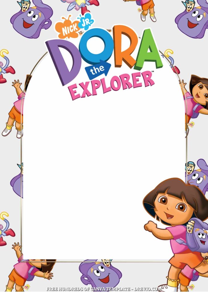 Invitation Template of FREE - 20+ Dora the Explorer Birthday Canva Invitation Templates 10