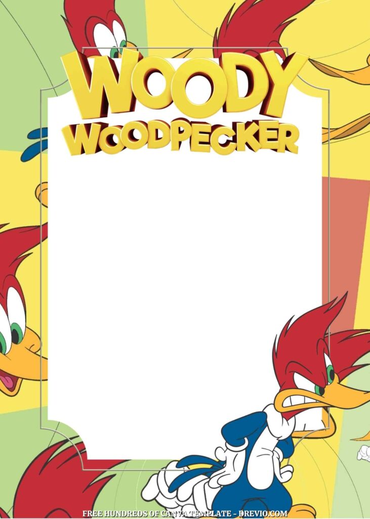 Invitation Template of FREE 20+ The Woody Woodpecker Birthday Canva Invitation Templates 10