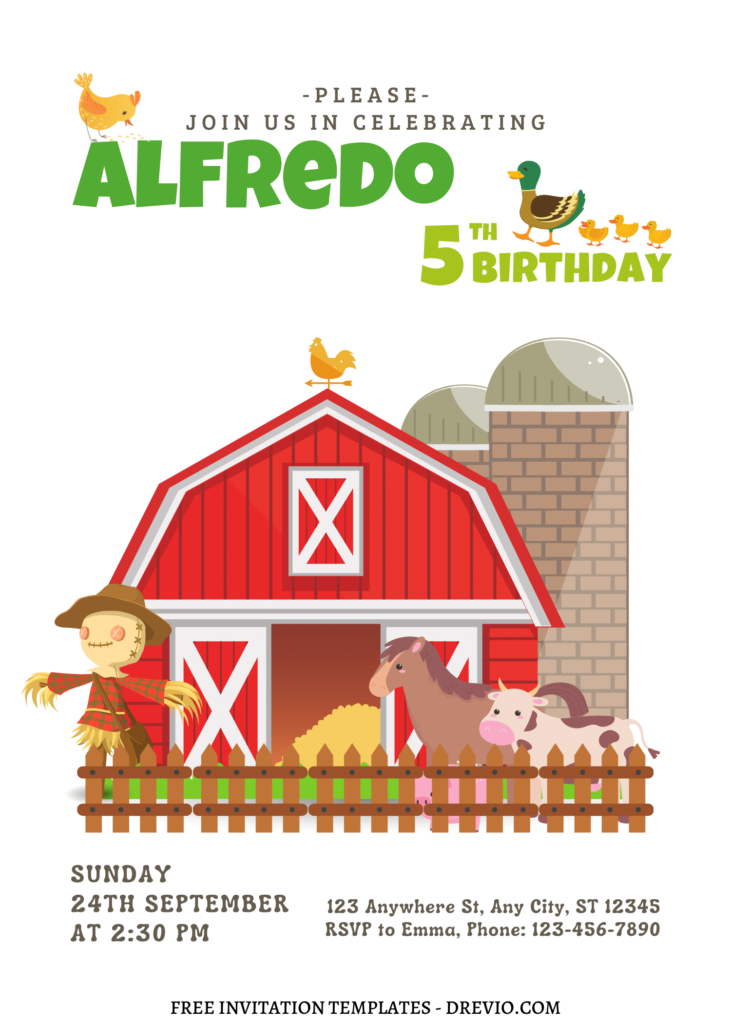 Invitation Template of 10+ Fun On The Farm Canva Birthday Invitation Templates 2