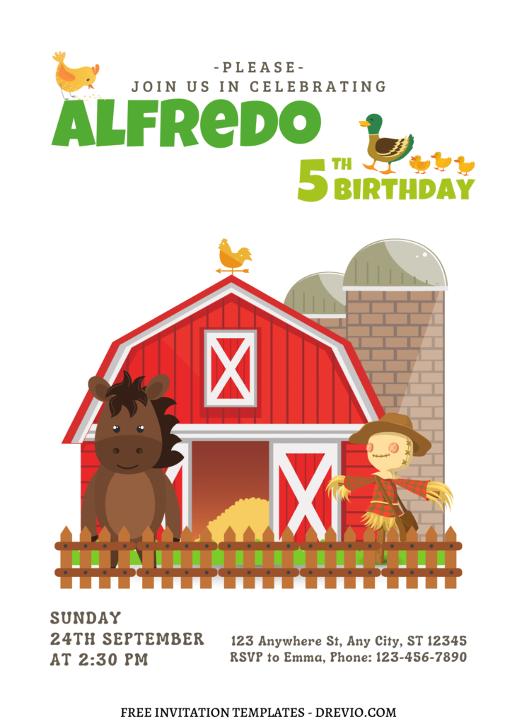 Invitation Template of 10+ Fun On The Farm Canva Birthday Invitation Templates 1