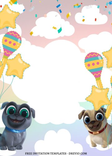 10+ Playtime With Puppy Dog Pals Canva Birthday Invitation Templates ...