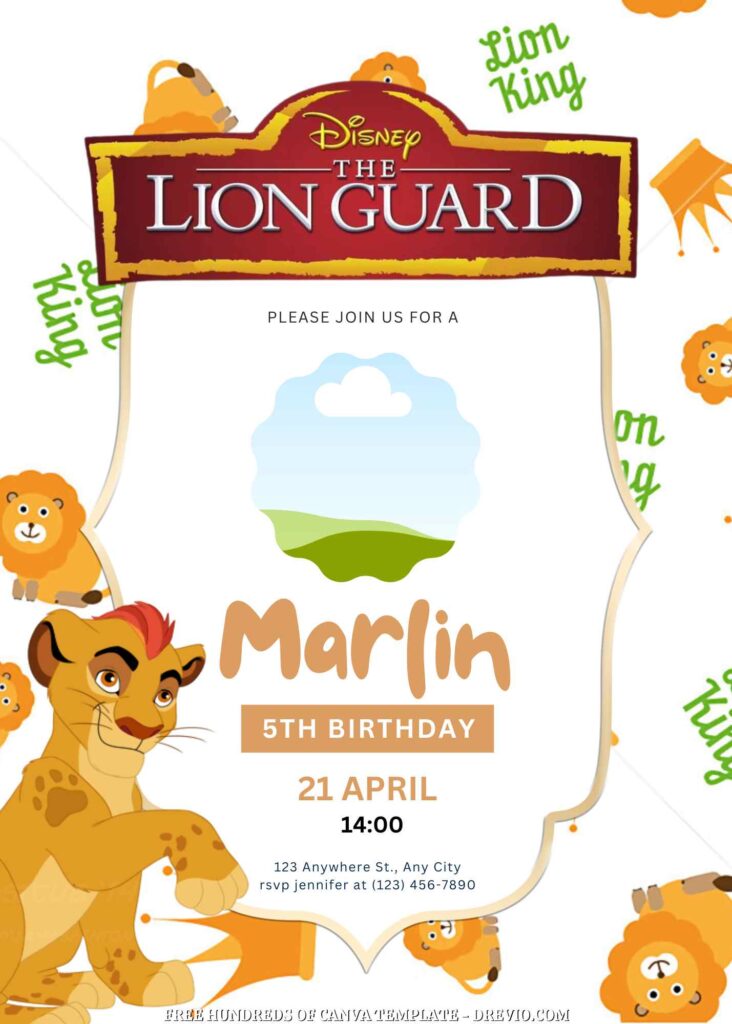 Invitation Template of FREE - 16+ The Lion Guard Canva Birthday Invitation Templates 11