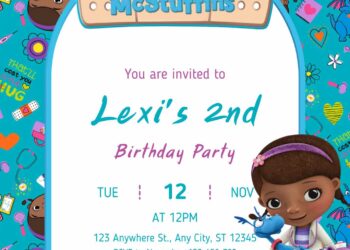 Invitation Template of FREE - 18+ Doc McStuffins Canva Birthday Invitation Template 2