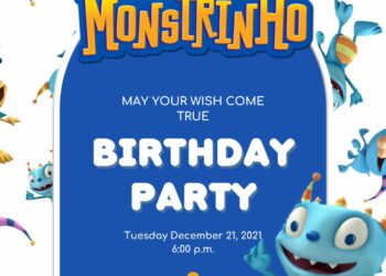 Invitation Template of FREE - 18+ Henry Hugglemonster Canva Birthday Invitation Templates 1