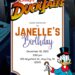 Free DuckTales Birthday Invitations in the Dark Background